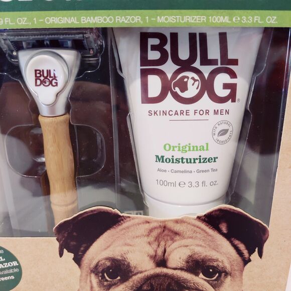 Bull Dog Expert Shave Set - Kit with Bamboo Razor, Shave Gel, & Moisturizer NEW - Picture 8 of 8